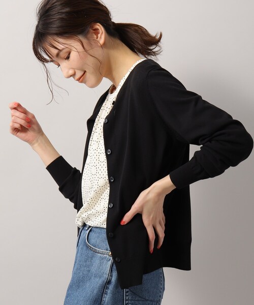 SOUP（スープ）の「◆接触冷感・UVカット/クルーネックカーディガン（カーディガン/ボレロ・レディース・ライトグレー/ライトブルー/ブラック/ダークブラウン/ベビーピンク/ホワイト系5・11/15 /13/09）」の9枚目の写真