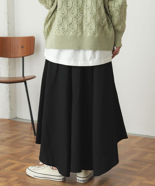 SENSE OF PLACE by URBAN RESEARCH（センスオブプレイスバイアーバンリサーチ）の「ハイウエストイレギュラーヘムスカート（スカート・レディース・イエロー/ブラック/ベージュ・ONE）」の6枚目の写真