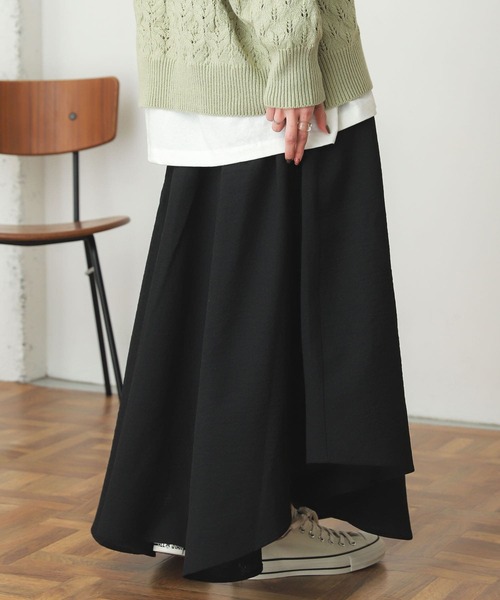 SENSE OF PLACE by URBAN RESEARCH（センスオブプレイスバイアーバンリサーチ）の「ハイウエストイレギュラーヘムスカート（スカート・レディース・イエロー/ブラック/ベージュ・ONE）」の5枚目の写真