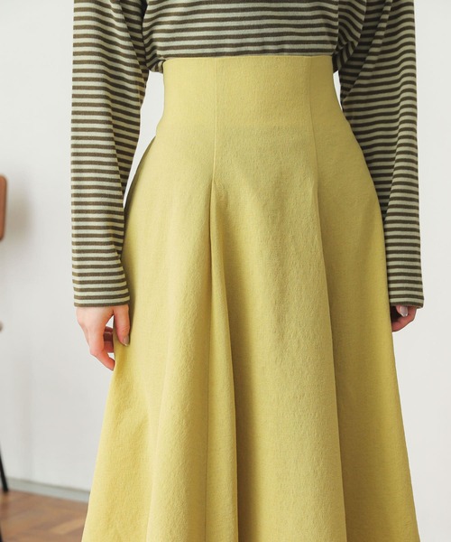 SENSE OF PLACE by URBAN RESEARCH（センスオブプレイスバイアーバンリサーチ）の「ハイウエストイレギュラーヘムスカート（スカート・レディース・イエロー/ブラック/ベージュ・ONE）」の11枚目の写真