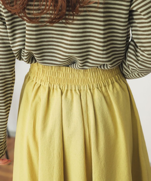 SENSE OF PLACE by URBAN RESEARCH（センスオブプレイスバイアーバンリサーチ）の「ハイウエストイレギュラーヘムスカート（スカート・レディース・イエロー/ブラック/ベージュ・ONE）」の12枚目の写真