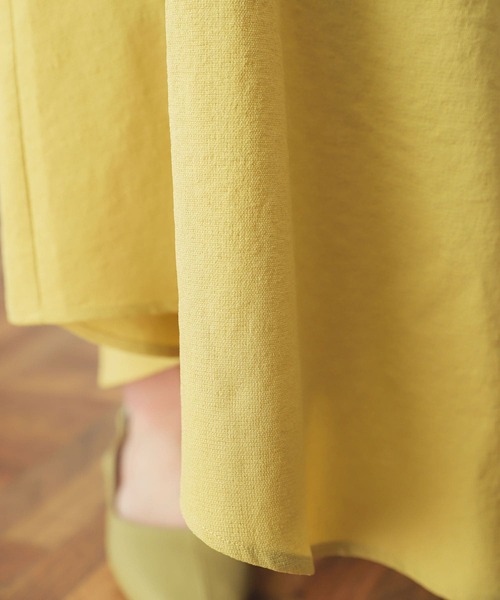 SENSE OF PLACE by URBAN RESEARCH（センスオブプレイスバイアーバンリサーチ）の「ハイウエストイレギュラーヘムスカート（スカート・レディース・イエロー/ブラック/ベージュ・ONE）」の16枚目の写真