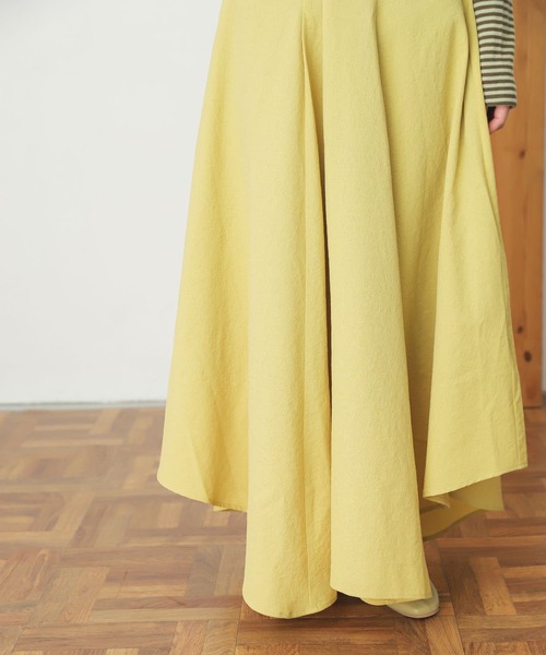 SENSE OF PLACE by URBAN RESEARCH（センスオブプレイスバイアーバンリサーチ）の「ハイウエストイレギュラーヘムスカート（スカート・レディース・イエロー/ブラック/ベージュ・ONE）」の18枚目の写真