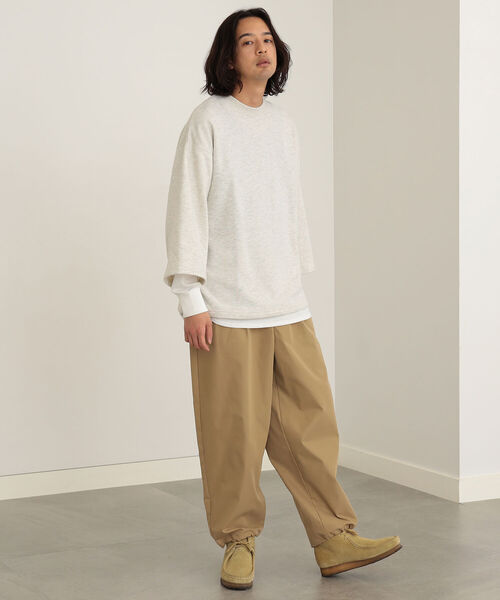 BEAMS HEART(ビームスハート)の「BEAMS HEART / フェイクレイヤー スウェット(スウェット・メンズ・グレー/ナチュラル・SMALL/MEDIUM/LARGE)」の8枚目の写真
