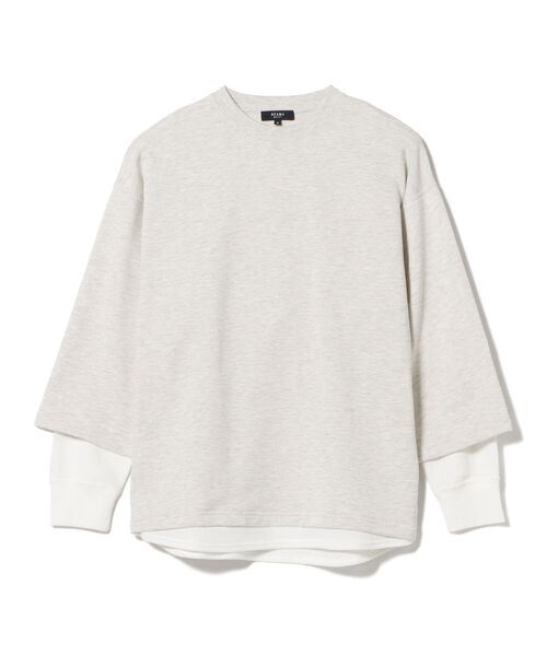 BEAMS HEART(ビームスハート)の「BEAMS HEART / フェイクレイヤー スウェット(スウェット・メンズ・グレー/ナチュラル・SMALL/MEDIUM/LARGE)」の10枚目の写真