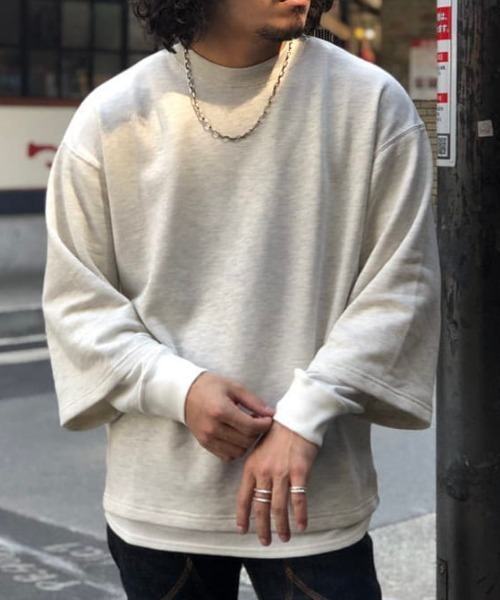 BEAMS HEART(ビームスハート)の「BEAMS HEART / フェイクレイヤー スウェット(スウェット・メンズ・グレー/ナチュラル・SMALL/MEDIUM/LARGE)」の20枚目の写真