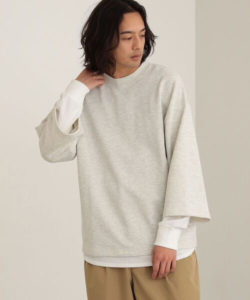 BEAMS HEART(ビームスハート)の「BEAMS HEART / フェイクレイヤー スウェット(スウェット・メンズ・グレー/ナチュラル・SMALL/MEDIUM/LARGE)」の22枚目の写真