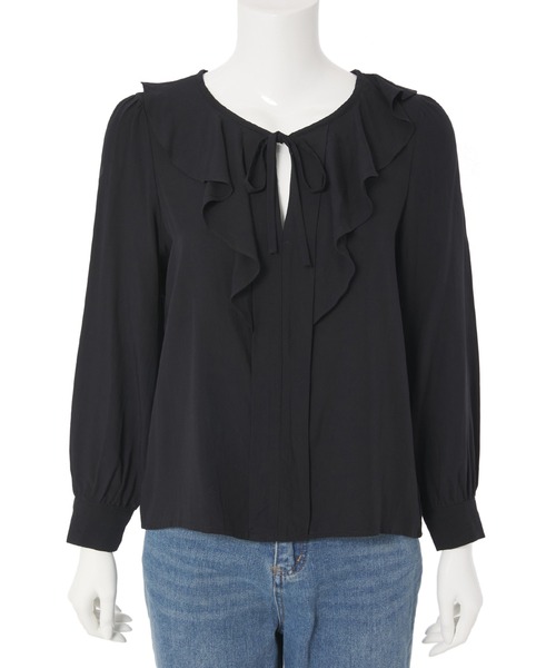 fifth(フィフス)の「レーヨンフリルカラーブラウス(シャツ/ブラウス・レディース・ホワイト/ブラック・M)」の18枚目の写真