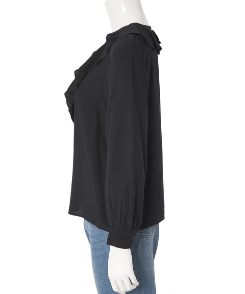 fifth(フィフス)の「レーヨンフリルカラーブラウス(シャツ/ブラウス・レディース・ホワイト/ブラック・M)」の12枚目の写真