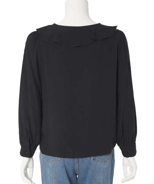 fifth(フィフス)の「レーヨンフリルカラーブラウス(シャツ/ブラウス・レディース・ホワイト/ブラック・M)」の13枚目の写真