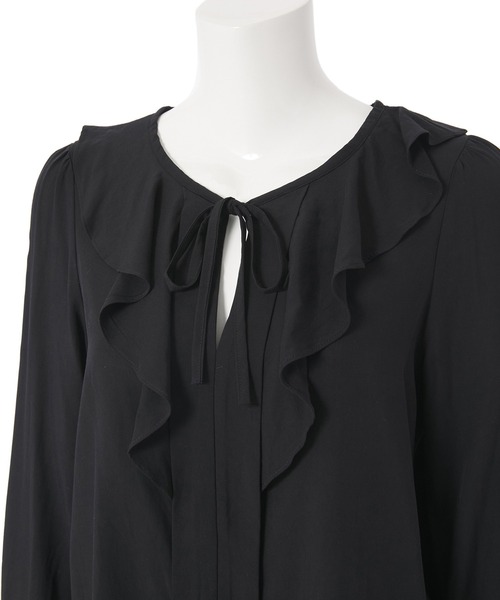 fifth(フィフス)の「レーヨンフリルカラーブラウス(シャツ/ブラウス・レディース・ホワイト/ブラック・M)」の14枚目の写真