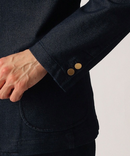 Grand PARK(グランドパーク)の「ストレッチデニムテーラードジャケット(テーラードジャケット・メンズ・ネイビー/ブラック・MEDIUM/LARGE/SMALL)」の9枚目の写真