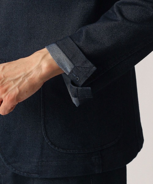 Grand PARK(グランドパーク)の「ストレッチデニムテーラードジャケット(テーラードジャケット・メンズ・ネイビー/ブラック・MEDIUM/LARGE/SMALL)」の10枚目の写真