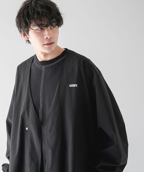 LOWRYS FARM（ローリーズファーム）の「ＧＥＲＲＹＳＴＲノーカラーコート　273396（ノーカラージャケット・メンズ・ブラック/ベージュ・MEDIUM/LARGE）」の9枚目の写真