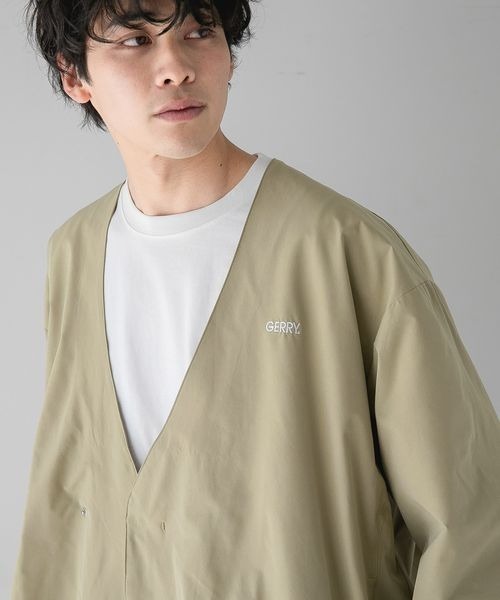LOWRYS FARM（ローリーズファーム）の「ＧＥＲＲＹＳＴＲノーカラーコート　273396（ノーカラージャケット・メンズ・ブラック/ベージュ・MEDIUM/LARGE）」の13枚目の写真