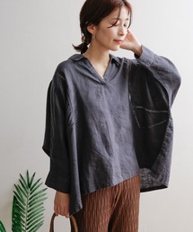 URBAN RESEARCH DOORS | リネンレーストリミングプルオーバーシャツ(シャツ/ブラウス)