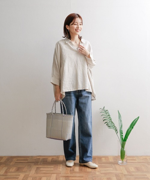 レーストリミングプルオーバー URBAN RESEARCH DOORS（アーバンリサーチドアーズ）の「リネン
