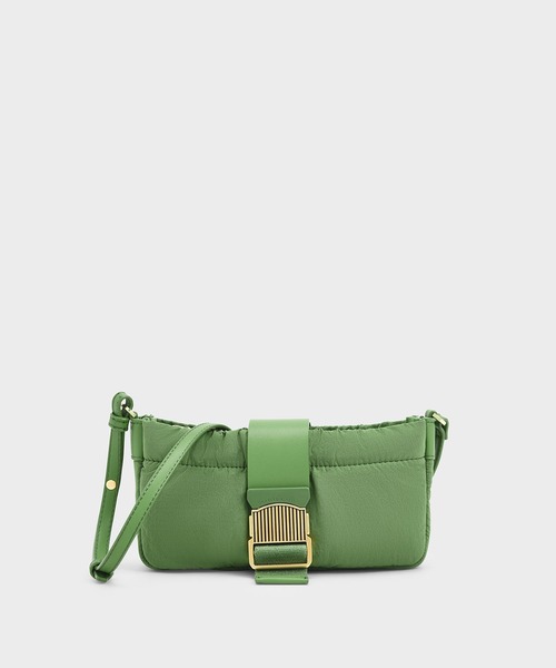 CHARLES & KEITH(チャールズ & キース)の「アスペン ルーシュドフォンポーチ / Aspen Ruched Phone Pouch(ボディバッグ/ウエストポーチ・レディース・グリーン/オレンジ/ライラック/ピンク・XS)」の2枚目の写真