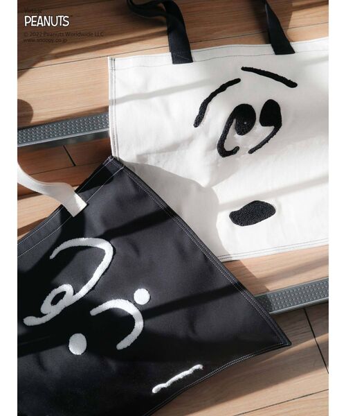 merry jenny（メリージェニー）の「PEANUTS tote bag（トートバッグ・レディース・オフホワイト/ブラック・FREE）」の17枚目の写真