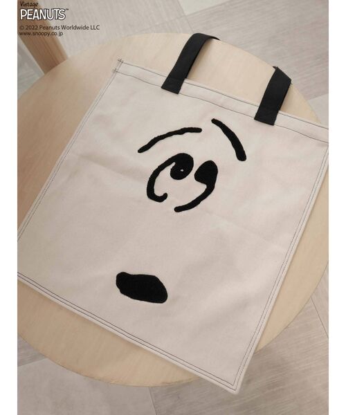 merry jenny（メリージェニー）の「PEANUTS tote bag（トートバッグ・レディース・オフホワイト/ブラック・FREE）」の18枚目の写真