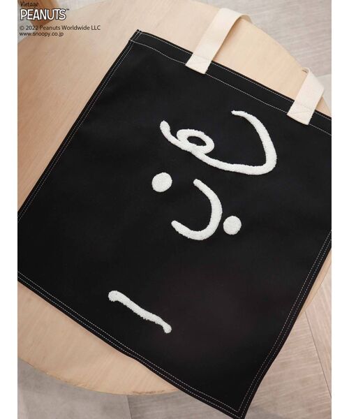 merry jenny（メリージェニー）の「PEANUTS tote bag（トートバッグ・レディース・オフホワイト/ブラック・FREE）」の19枚目の写真