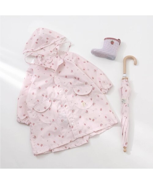 apres les cours（アプレレクール）の「GIRL'S傘(いちご柄・花柄)（長傘・キッズ・ピンク/ラベンダー・SMALL/MEDIUM/X-SMALL）」の4枚目の写真