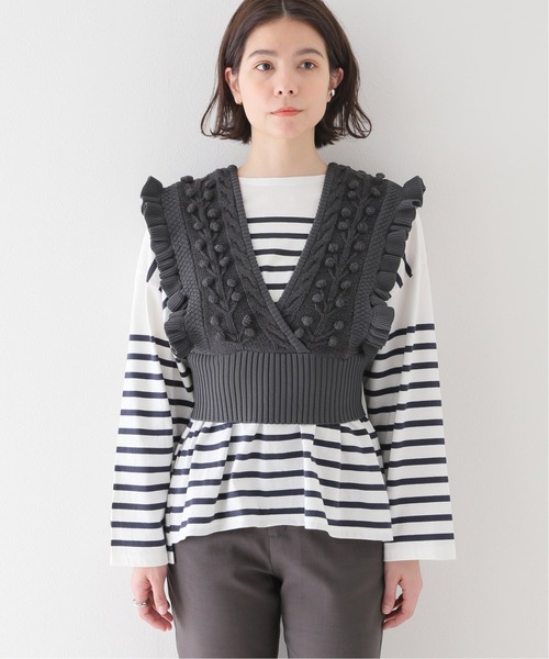 LEINWANDE ポップコーンニットベスト グレー leinwande（ラインヴァンド）の「別注【LEINWANDE/ラインヴァンド