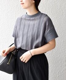 SHIPS | *〈手洗い可能〉アイレット ワイド リブ ドッキング トップス◇(Tシャツ/カットソー)