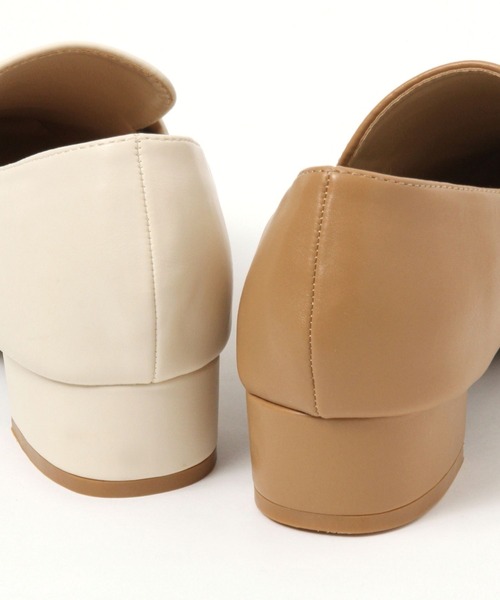 Andemiu（アンデミュウ）の「ヒールローファー279667（ローファー・レディース・ホワイト/ベージュ/ブラック・LARGE/SMALL/MEDIUM）」の5枚目の写真