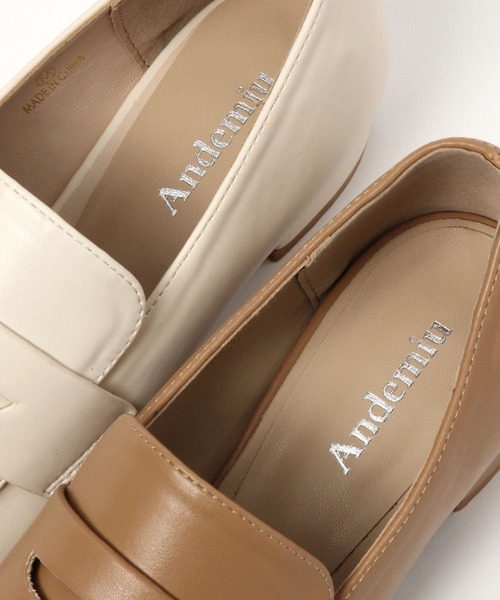 Andemiu（アンデミュウ）の「ヒールローファー279667（ローファー・レディース・ホワイト/ベージュ/ブラック・LARGE/SMALL/MEDIUM）」の10枚目の写真