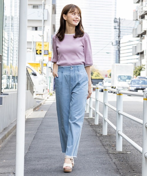 Honeys（ハニーズ）の「ストレートパンツ（デニムパンツ・レディース・ホワイト/ベージュ/ブルー/ブルー系その他・S/M/L）」の20枚目の写真