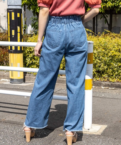 Honeys（ハニーズ）の「ストレートパンツ（デニムパンツ・レディース・ホワイト/ベージュ/ブルー/ブルー系その他・S/M/L）」の10枚目の写真