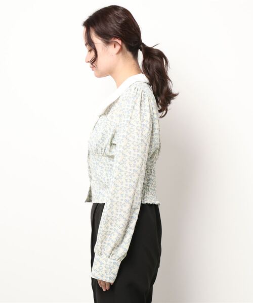 VIBGYOR Women（ヴィブジョー　ウィメン）の「【KOREA SELECT】ビックカラー フラワープリント ブラウス（シャツ/ブラウス・レディース・アイボリー・FREE）」の7枚目の写真