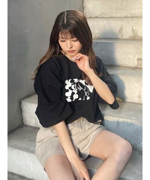 MURUA（ムルーア）の「【MURUA×hiroki nishiyama】MONOTONE GIRL Tシャツ（Tシャツ/カットソー・レディース・ホワイト/ブラック・FREE）」の11枚目の写真