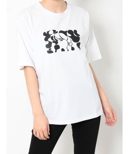 MURUA（ムルーア）の「【MURUA×hiroki nishiyama】MONOTONE GIRL Tシャツ（Tシャツ/カットソー・レディース・ホワイト/ブラック・FREE）」の8枚目の写真