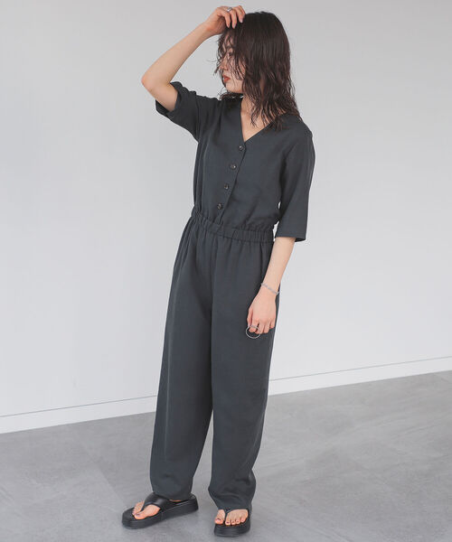 B:MING by BEAMS(ビーミングバイビームス)の「B:MING by BEAMS / リネン サロペット 22SS(スーツジャケット・レディース・ベージュ/ブラック系その他4・SMALL/MEDIUM)」の9枚目の写真