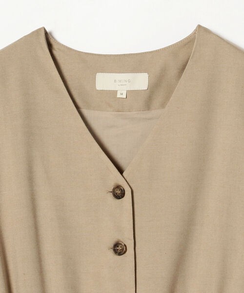 B:MING by BEAMS(ビーミングバイビームス)の「B:MING by BEAMS / リネン サロペット 22SS(スーツジャケット・レディース・ベージュ/ブラック系その他4・SMALL/MEDIUM)」の8枚目の写真