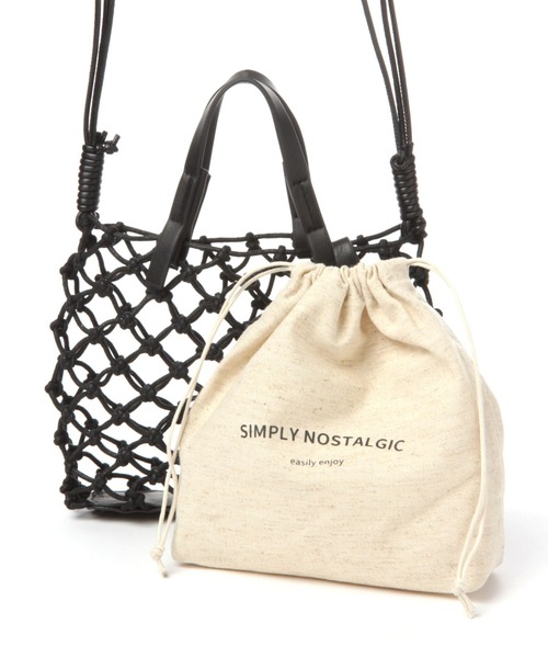 niko and...(ニコアンド)の「オリジナルマクラメ2WAYショルダーバッグ(ショルダーバッグ・レディース・ブラック/レッド/オフホワイト/ブルー・0)」の14枚目の写真