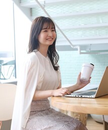 index | コットンアセテート丸首カーディガン【WEB限定カラー・サイズ】(カーディガン/ボレロ)