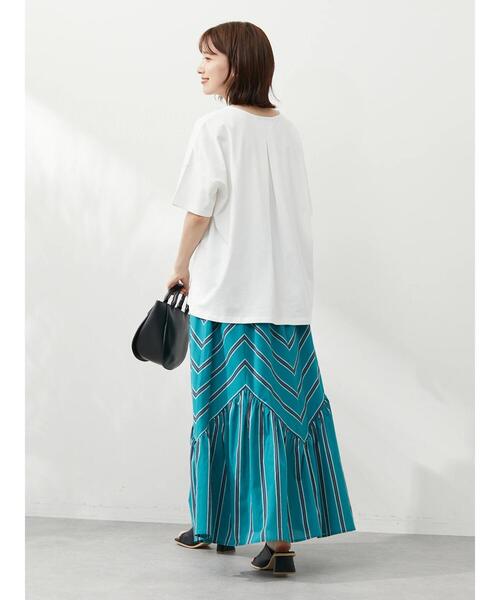 Green　Parks（グリーンパークス）の「・ELENCARE DUE ストライプパネルスカート（スカート・レディース・グリーン/イエロー/ネイビー・FREE）」の7枚目の写真