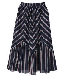 Green　Parks | ・ELENCARE DUE ストライプパネルスカート(スカート)