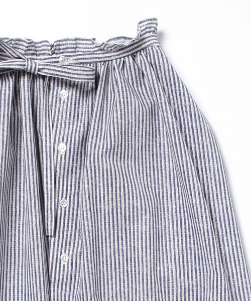 Ray BEAMS（レイビームス）の「RBS / ストライププリント スカートパンツ（その他パンツ・レディース・ブルー/グレー・1/0）」の6枚目の写真