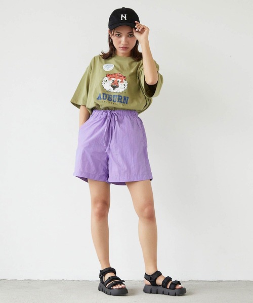 179/WG（イチナナキュウダブルジー）の「ジョガーショートパンツ（その他パンツ・レディース・ピンク/サックスブルー/チャコールグレー/パープル/グリーン・MEDIUM）」の4枚目の写真