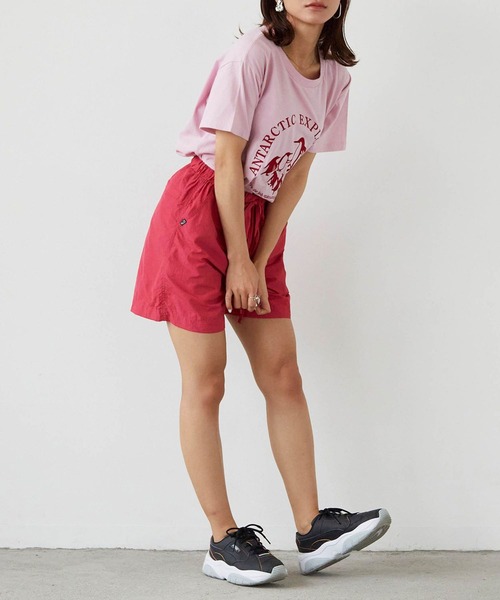 179/WG（イチナナキュウダブルジー）の「ジョガーショートパンツ（その他パンツ・レディース・ピンク/サックスブルー/チャコールグレー/パープル/グリーン・MEDIUM）」の5枚目の写真