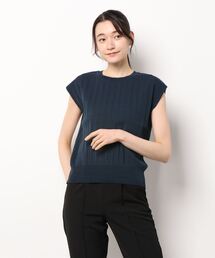 Te chichi TERRASSE | プリーツ編みフレンチスリーブニット(ニット/セーター)