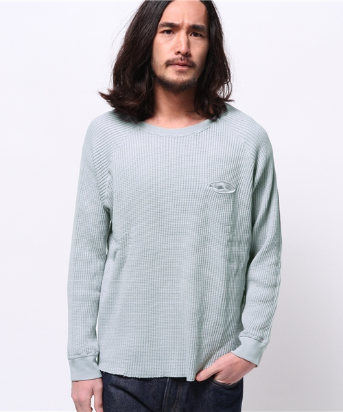 CIAOPANIC(チャオパニック)の「【Ciaopanic】ワッフルビッグPO(Tシャツ/カットソー・メンズ・ホワイト/グレー/オリーブ・MEDIUM/LARGE)」の1枚目の写真