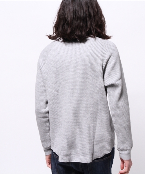 CIAOPANIC(チャオパニック)の「【Ciaopanic】ワッフルビッグPO(Tシャツ/カットソー・メンズ・ホワイト/グレー/オリーブ・MEDIUM/LARGE)」の6枚目の写真