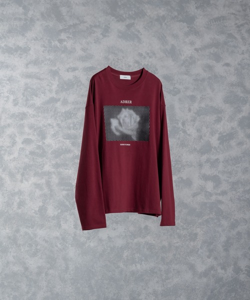 ADRER（アドラー）の「heavy cotton flower graphic big long-t/ヘビーコットンフラワーグラフィックロングT（Tシャツ/カットソー・メンズ・ホワイト/チャコールグレー/バーガンディー・SMALL/MEDIUM/LARGE/X-SMALL）」の16枚目の写真
