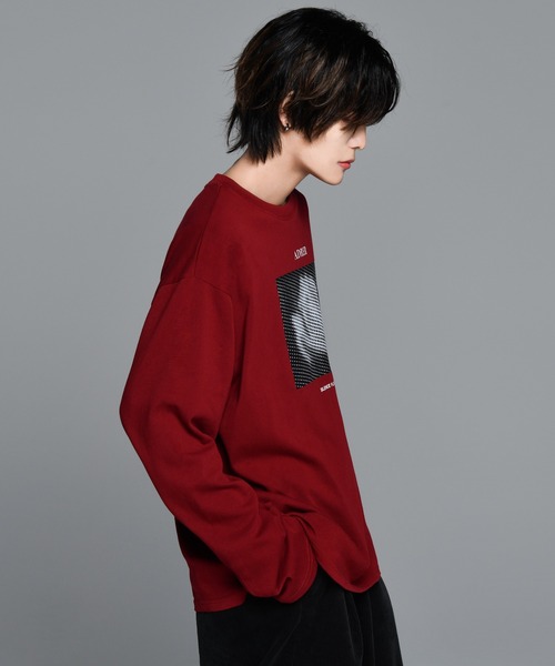 ADRER（アドラー）の「heavy cotton flower graphic big long-t/ヘビーコットンフラワーグラフィックロングT（Tシャツ/カットソー・メンズ・ホワイト/チャコールグレー/バーガンディー・SMALL/MEDIUM/LARGE/X-SMALL）」の7枚目の写真