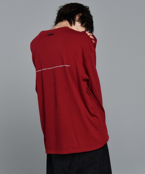 ADRER（アドラー）の「heavy cotton flower graphic big long-t/ヘビーコットンフラワーグラフィックロングT（Tシャツ/カットソー・メンズ・ホワイト/チャコールグレー/バーガンディー・SMALL/MEDIUM/LARGE/X-SMALL）」の8枚目の写真